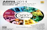 Cartell 360º de cultura abril 2014