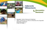 INE FAO3 G2 - PRIMER ENCUENTRO NACIONAL DE SOBERANÍA ALIMENTARIA