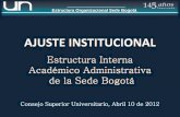 Ajuste institucional  Estructura interna Académico Adminsitrativa de la Sede Bogotá.