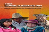 Perú: Informe Alternativo 2013 sobre el cumplimiento del Convenio 169 de la OIT