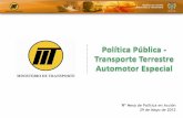 Politicas del ministerio para transporte especial