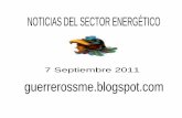 NOTICIAS DEL SECTOR ENERGÉTICO 7 Septiembre 2011