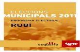 Programa d'Esquerra Rub­ - Eleccions Municipals 2011