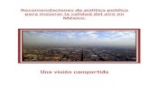Recomendaciones de política pública para mejorar la calidad del aire en México