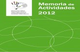Memoria de Actividades 2012 de la AICE