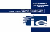 Boletín de Novedades:Noviembre 2012/ News Bulletin: November 2012