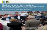 Saber para comunicar: Manual de acceso a la información para periodistas mexicanos