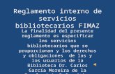 Reglamento biblioteca FIMAZ