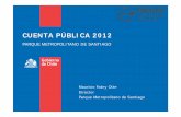 Cuenta Pública 2012 del Parque Metropolitano de Santiago