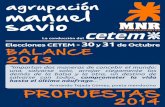 Volante Agrupación Manuel Savio elecciones CETEM 2013