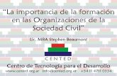 Seminario: “La importancia de la formación en las Organizaciones de la Sociedad Civil”