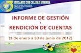 INFORME DE GESTIÓN  Y  RENDICIÓN DE CUENTAS