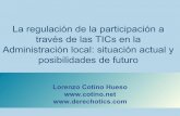 La regulación de la participación a través de las TICs en la Administración local