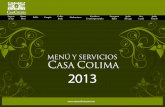 Menu Casa Colima 2013