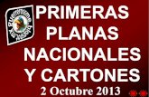 Primeras Planas Nacionales y Cartones 2 Octubre 2013