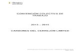 Convención Colectiva de Trabajo Sintracarbón - Carbones del Cerrejón Limited 2013 - 2015