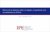 Efecto de la minería sobre el empleo, el producto y la recaudación en el Perú.