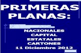 Primeras Planas Nacionales y Cartones 11 Diciembre 2012