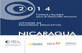 Informe de Progreso Educativo Nicaragua 2014 - "Calidad y Equidad para el Desarrollo Humano"