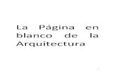 La Pagina en Blanco de la Arquitectura