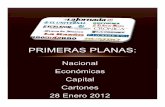 Primeras Planas Nacionales y Cartones 28 Enero 2012