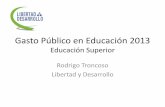 Gasto Público en Educación 2013 Libertad y Desarrollo