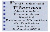 Primeras Planas Nacionales y Cartones 5 Junio 2012