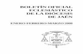 BOE de la diócesis de Jaén: 2008 - 1 -Enero - Febrero - Marzo