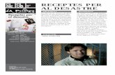 2012/05/03: RECEPTES PER AL DESASTRE