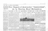 HOY LLEGARÁ EL DESTRUCTOR "AMSTERDAM", DE LA MARINA REAL HOLANDESA