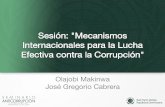 Sesión: "Mecanismos Internacionales para la Lucha Efectiva contra la Corrupción"