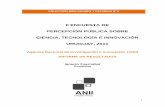 Nº 5 - ENCUESTA DE PERCEPCIÓN PÚBLICA SOBRE CIENCIA, TECNOLOGÍA E INNOVACIÓN EN URUGUAY, 2011