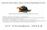 NOTICIAS DEL SECTOR ENERGÉTICO 27 Octubre 2011