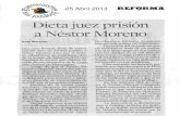 Dicta juez prisión a Néstor Moreno