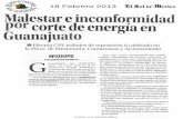 Malestar e inconformidad por corte de energía en Guanajuato