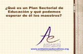 Qué es un Plan Sectorial de Educación
