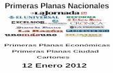 Primeras Planas Nacionales y Cartones 12 Enero 2012