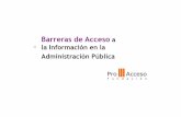 Barreras de acceso a la información en la administración pública