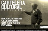 Cartelera Cultural de Tarapacá, primera quincena de septiembre