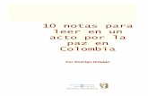 "10 notas para leer en un acto por la paz en Colombia" (2013) por Rodrigo Hidalgo