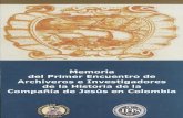 Memoria del Primer Encuentro de Archiveros e Investigadores JHS en Colombia