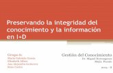 Preservando la integridad del conocimiento y la información en I+D