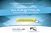 Convocatoria 2015 - Maestría en Comunicación