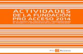 Actividades de la Fundación Pro Acceso 2014