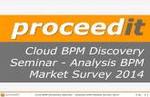 08 Ponencia: Informe de Análisis del BPMS, BPM & BPaaS Market Survey 2014