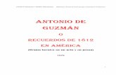 Vicente Micolao y Sierra - Antonio de Guzmán o recuerdos de 1812 en América