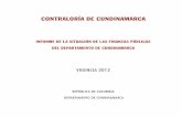 Informe de la situacion de las finanzas publicas del departamento de cundinamarca vigencia 2012