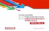Evolución de los presupuestos de las universidades públicas 2010-2014