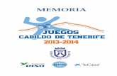 Memoria Juegos de Tenerife 2013/14