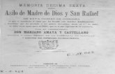 1884 Memoria del Asilo de Madre de Dios y San Rafael de Cordoba